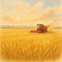 Golden wheat fields in Saskatchewan prairies